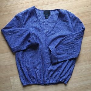 Cynthia Rowley v-neck long-sleeve blouse - L